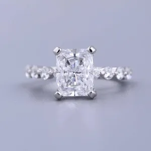 Radiant Cut Simulated Diamond Engagement Ring