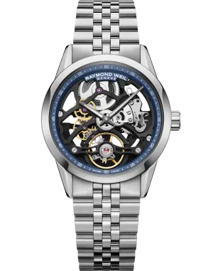 Raymond Weil Freelancer Calibre RW1212 Skeleton Automatic Watch on Bracelet