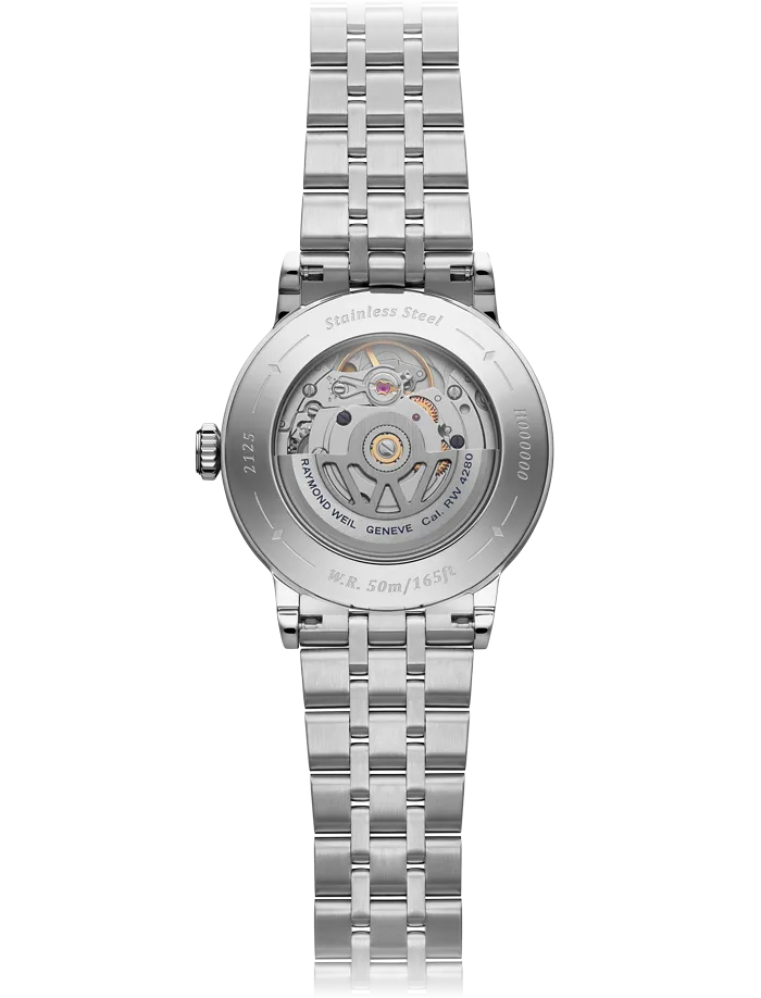 Raymond Weil Millesime Automatic Central Seconds Diamonds Denim Blue Dial 35mm Bracelet