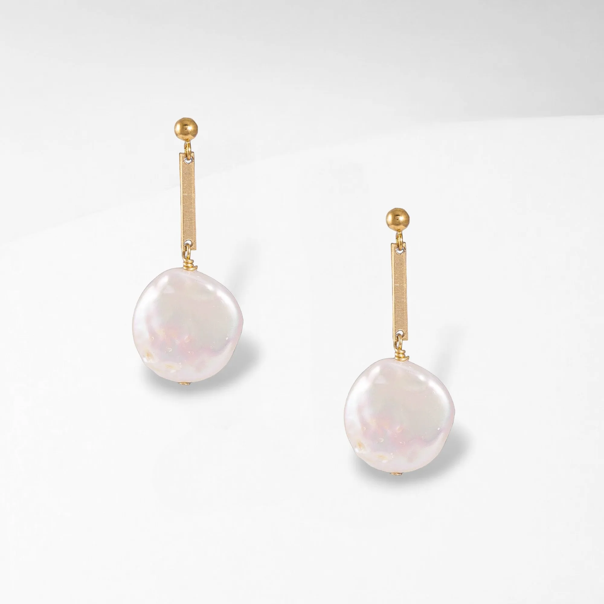 Real Coin Pearl Earrings