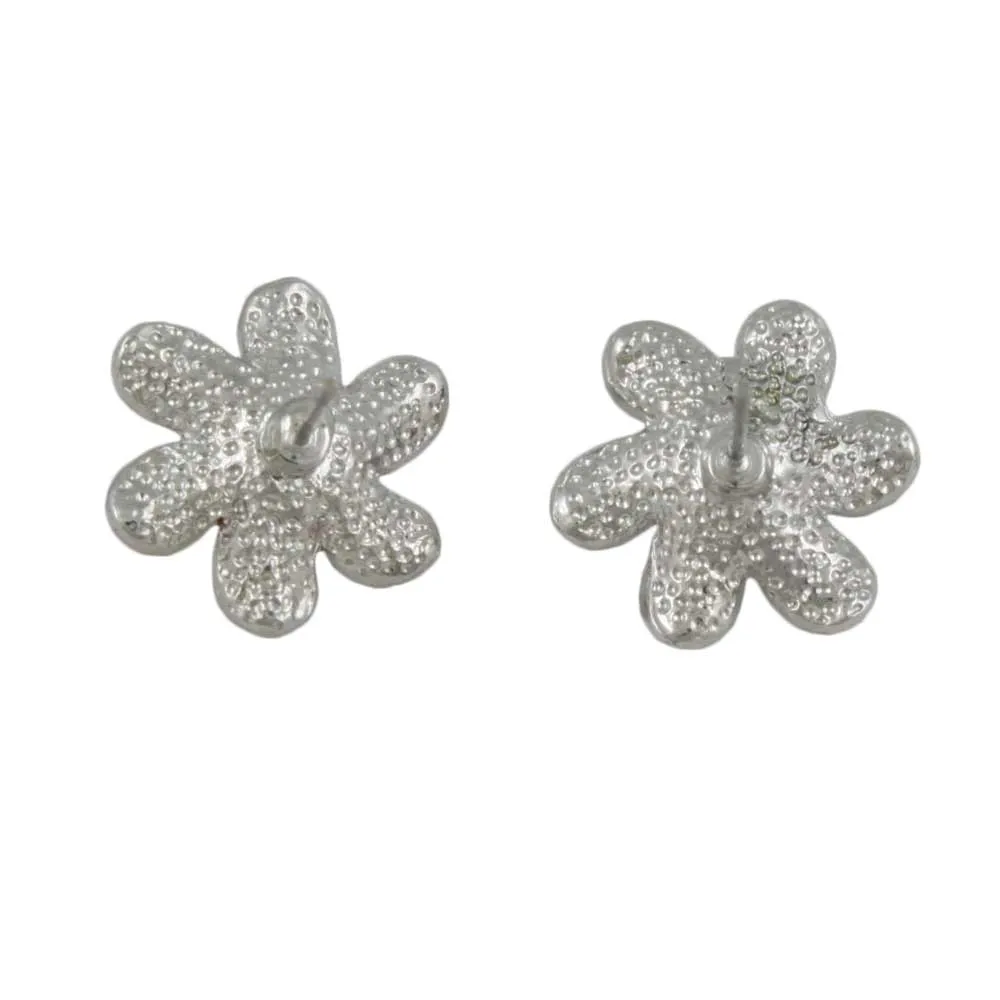 Red and Green Crystal Christmas Flower Pierced Earring - XP137E