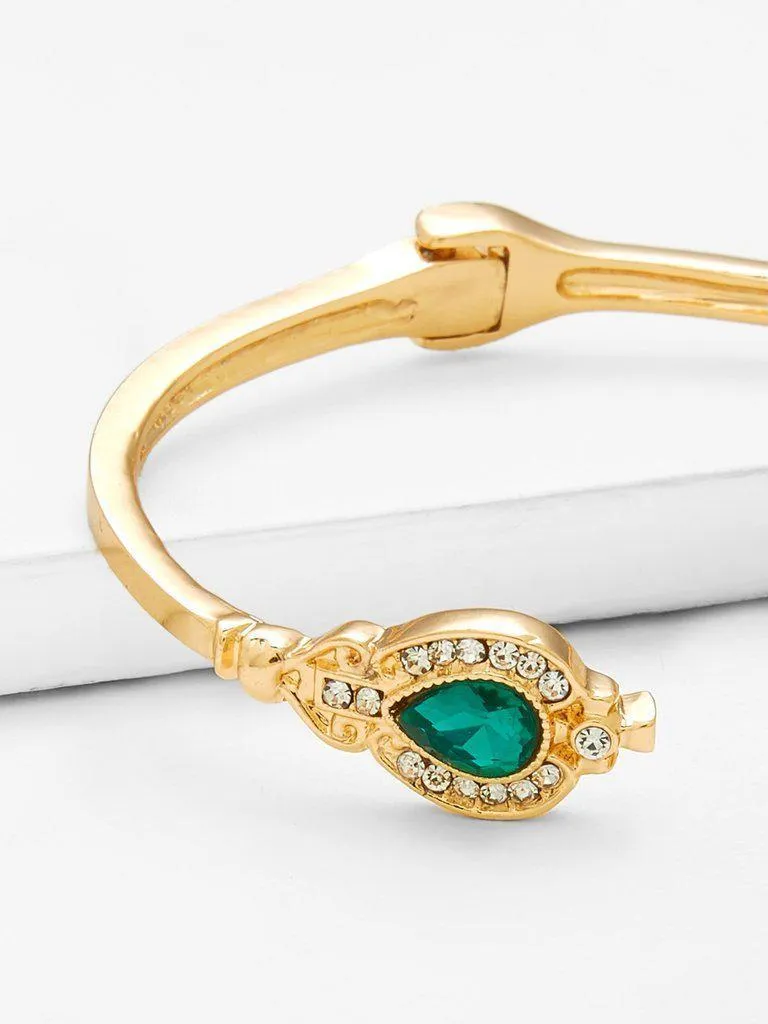 Rhinestone Detail Cuff Bracelet