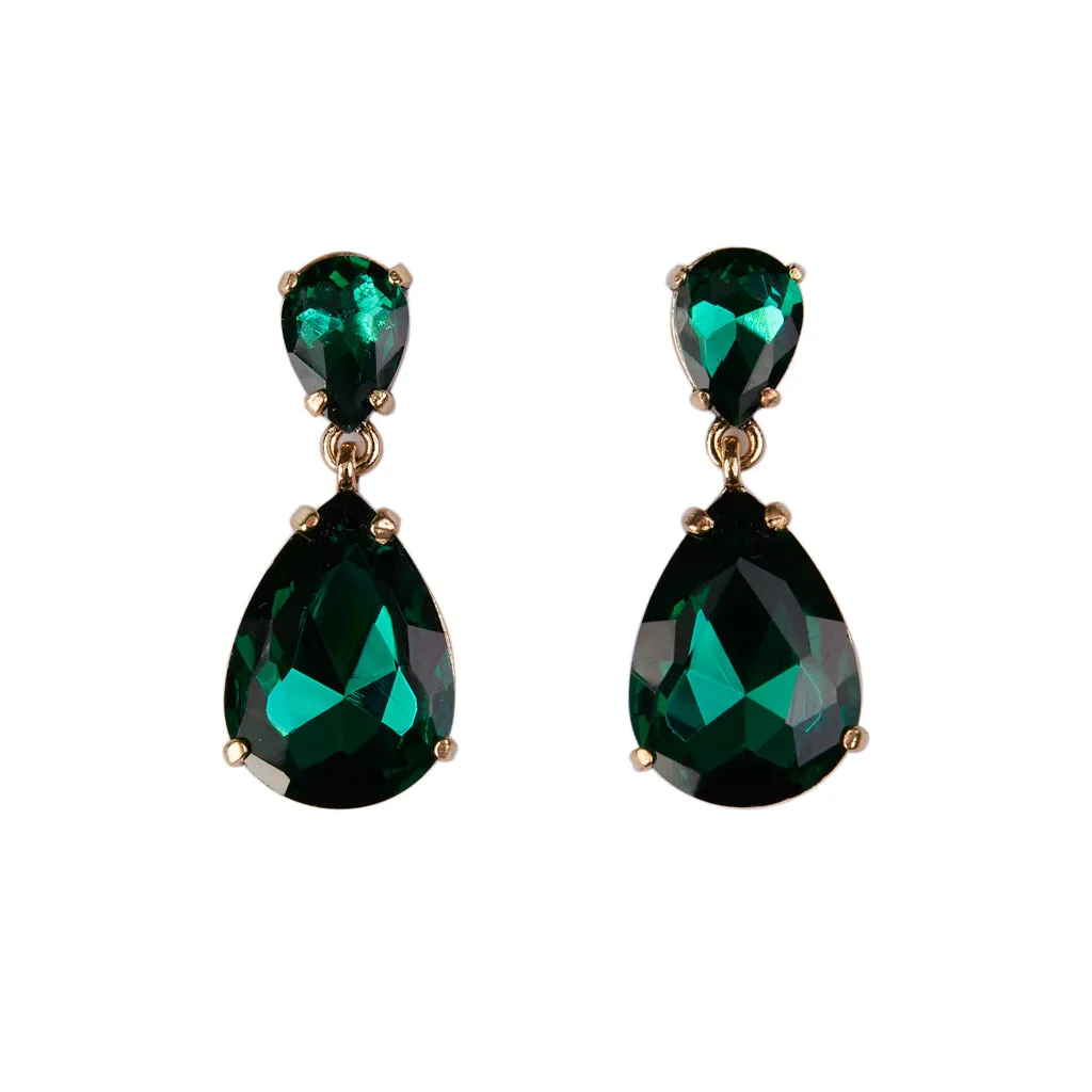 Rhinestone Large Drop Earrings