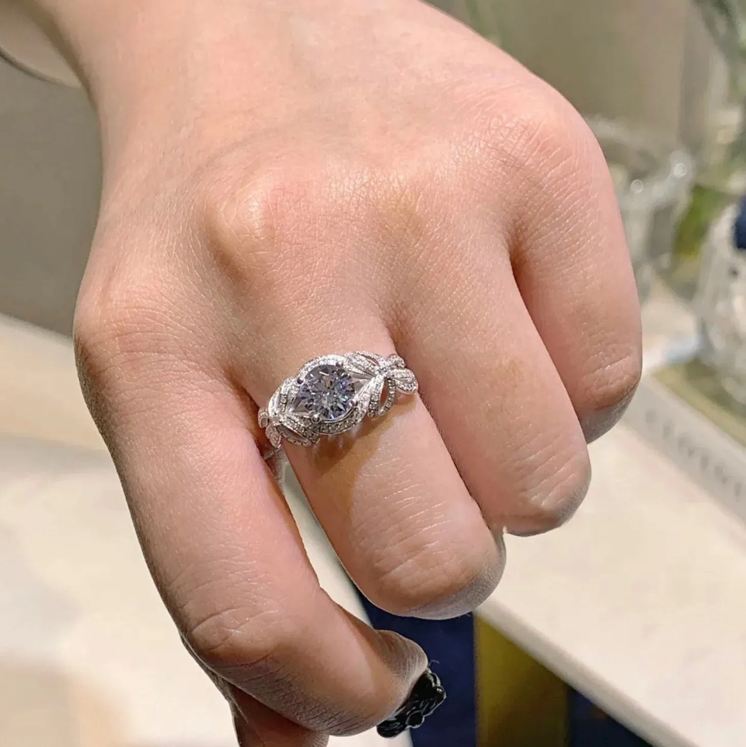 Ribbon Ring | Charm Rings | Diamond Ribbon Ring | Knot Ring | Diamond Bow Ring | Diamond Charm Ring | Bow Ring | Silver Ring | Women Ring
