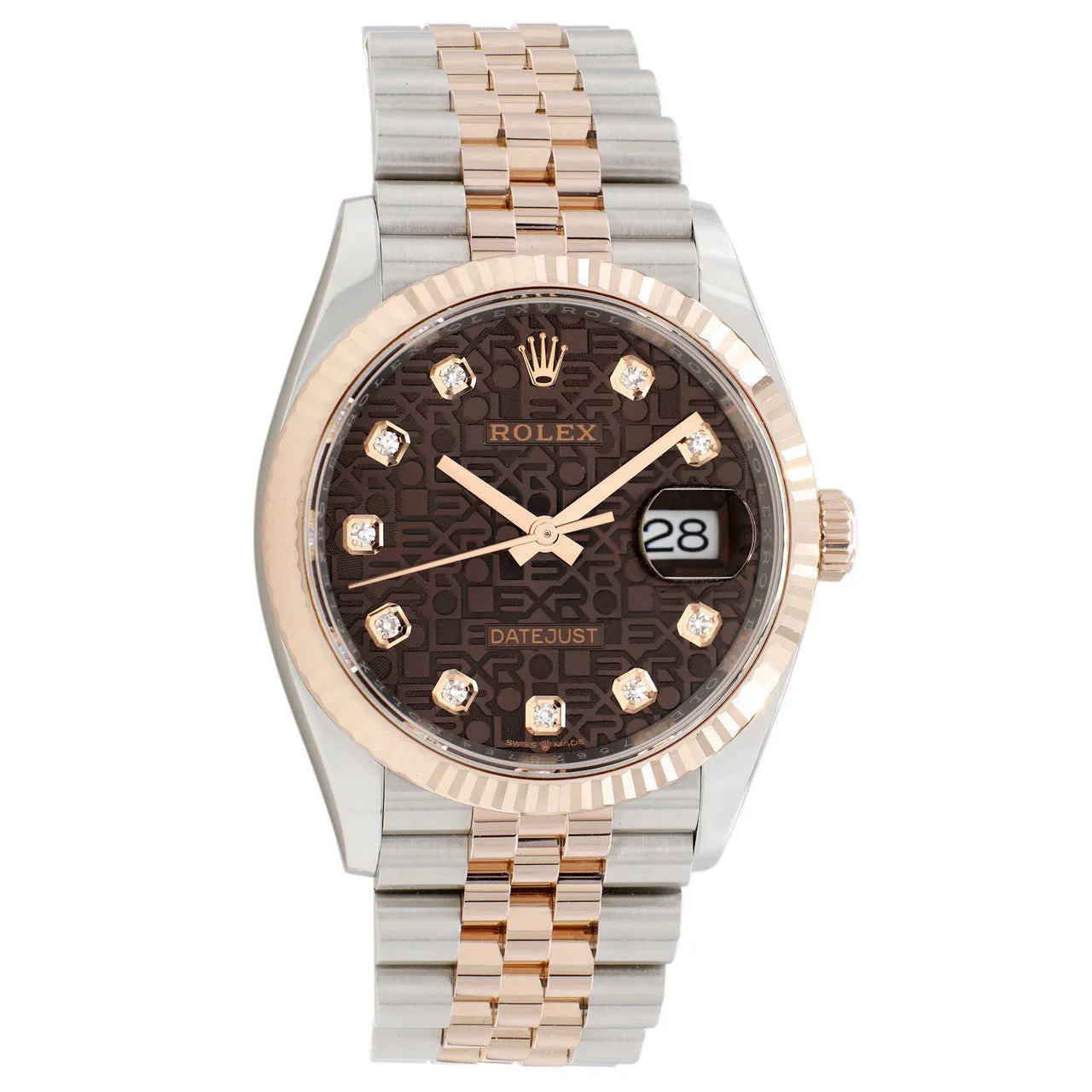 Rolex 18K Rose Gold Stainless Steel Datejust 36 126231