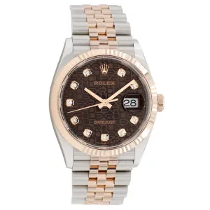 Rolex 18K Rose Gold Stainless Steel Datejust 36 126231
