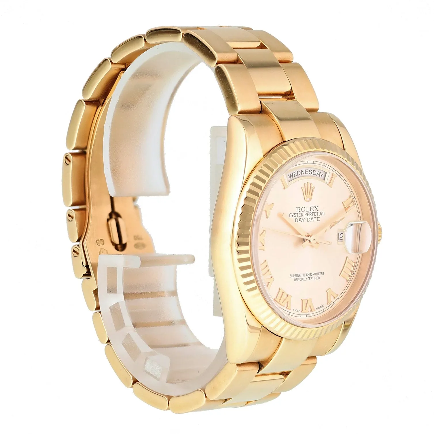 Rolex Day Date 118235 President 18k Rose Gold Mens Watch Box Papers