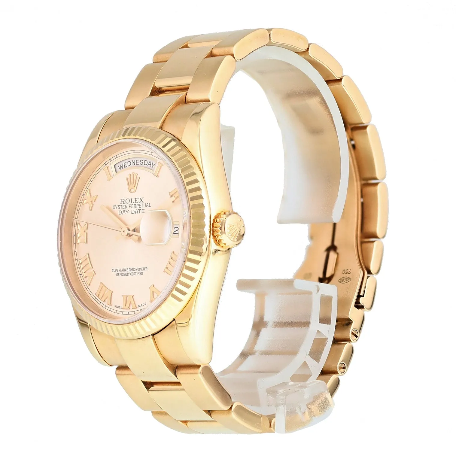 Rolex Day Date 118235 President 18k Rose Gold Mens Watch Box Papers