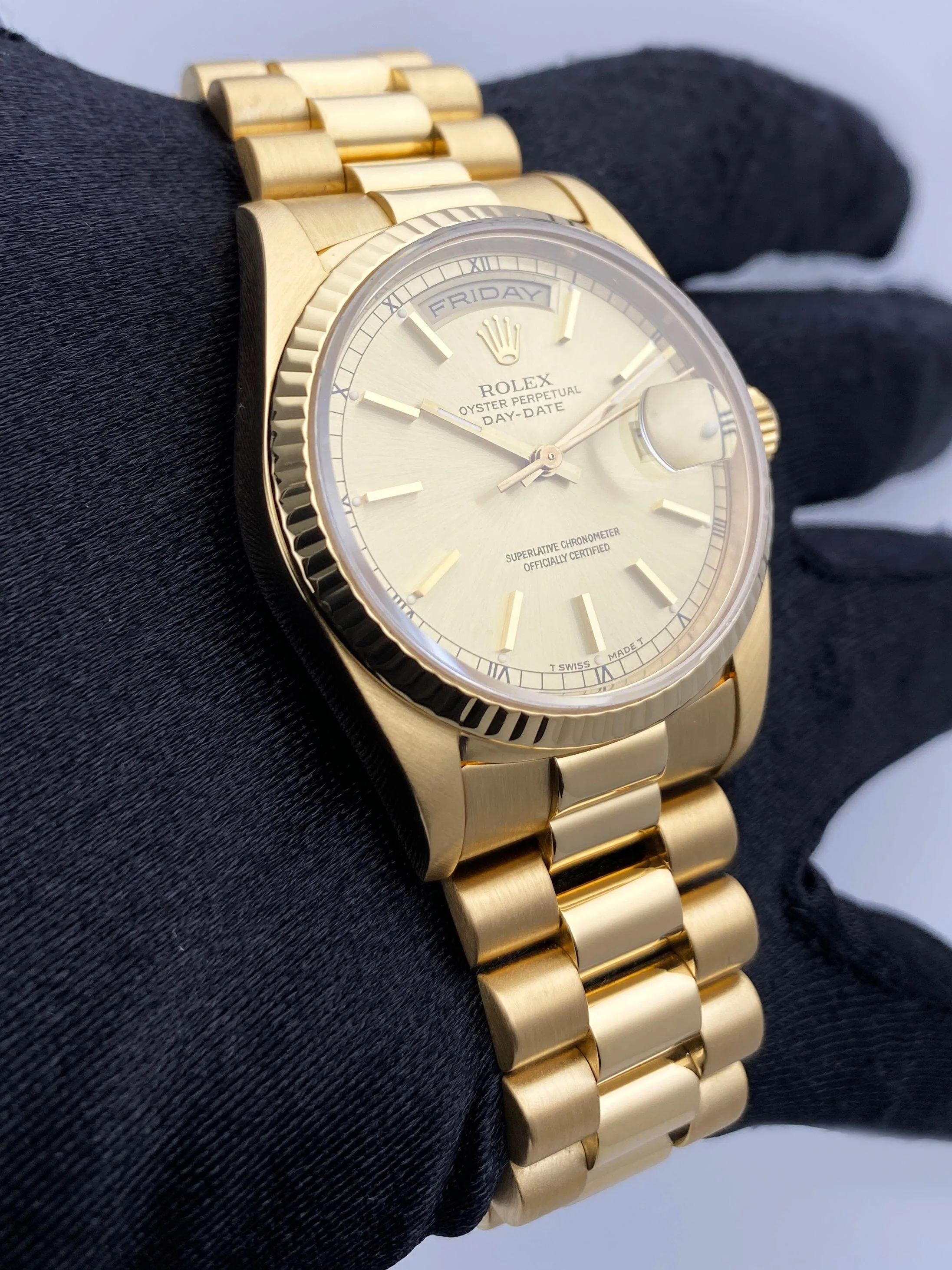Rolex Day Date 18238 Champagne Dial Mens Watch