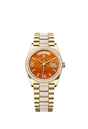 Rolex Day-Date 36, 18k Yellow Gold with Diamond-set, 36mm, Ref# 128348rbr-0050