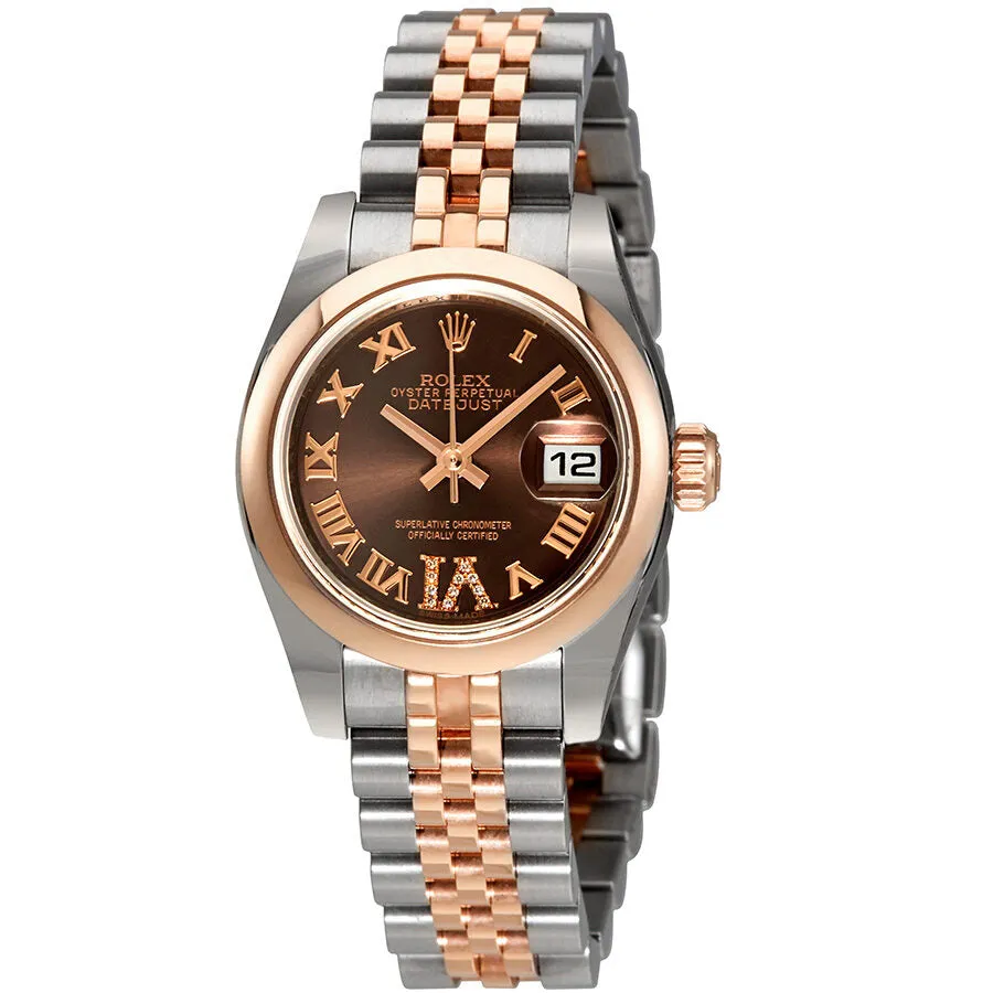 Rolex Lady Datejust Chocolate Diamond Dial Automatic Watch 179161CHRDJ
