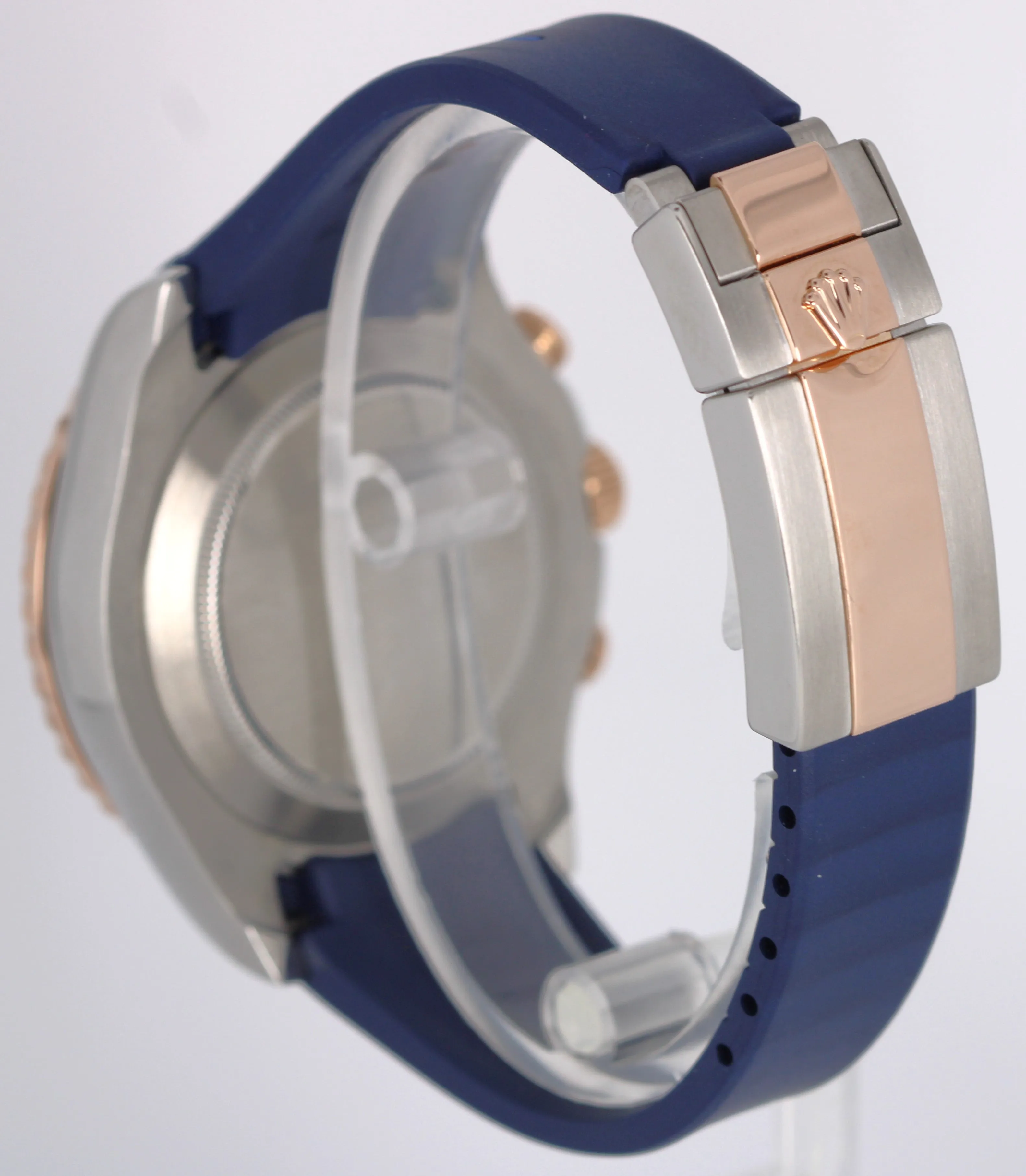 Rolex Yacht-Master II Two-Tone 18K Rose Gold Steel White 44mm Blue 116681 Watch