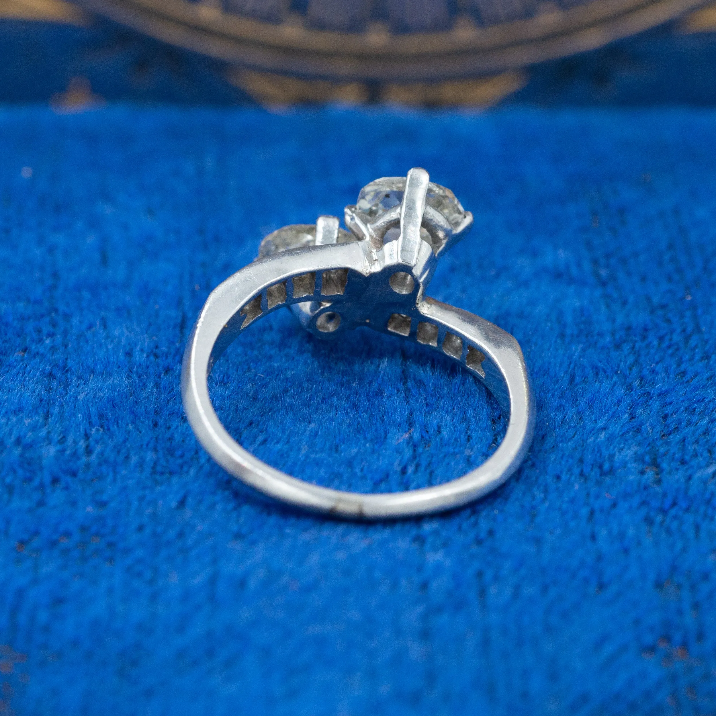 Rose-cut Diamond Moi et Toi ring c1950