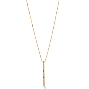 ROSE GOLD "BELIEVE" BAR PENDANT NECKLACE #N4465RG(OG16)
