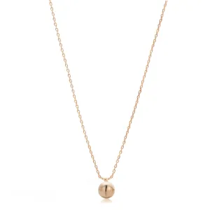 ROSE GOLD SMALL ROUND PENDANT SHORT NECKLACE #N3501RG (TD15)