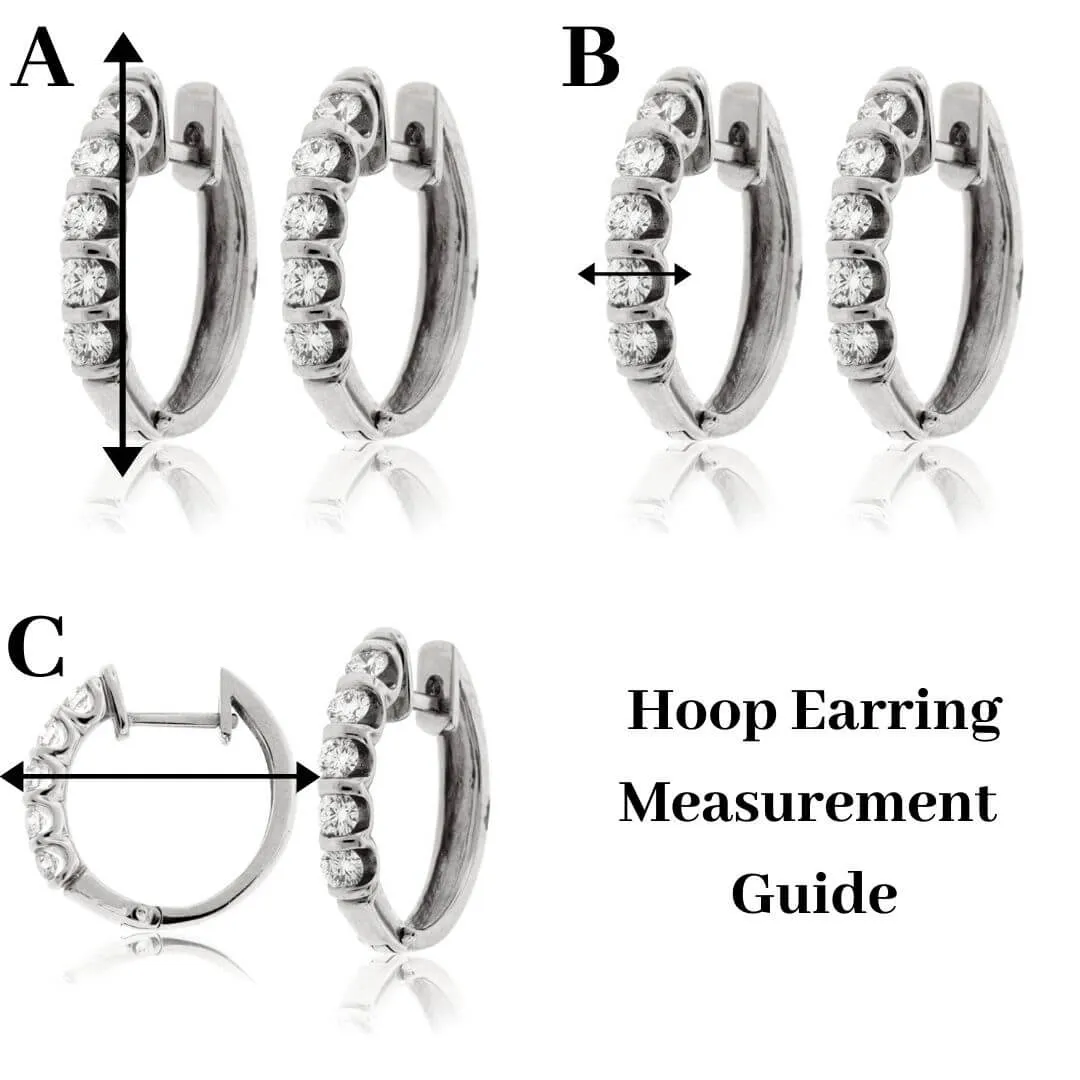 Round Bezel Set Emerald & Diamond Hoop Earrings