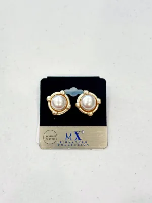 Round Pearl Earring