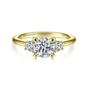 Round Three Stone Diamond Engagement Ring Mounting