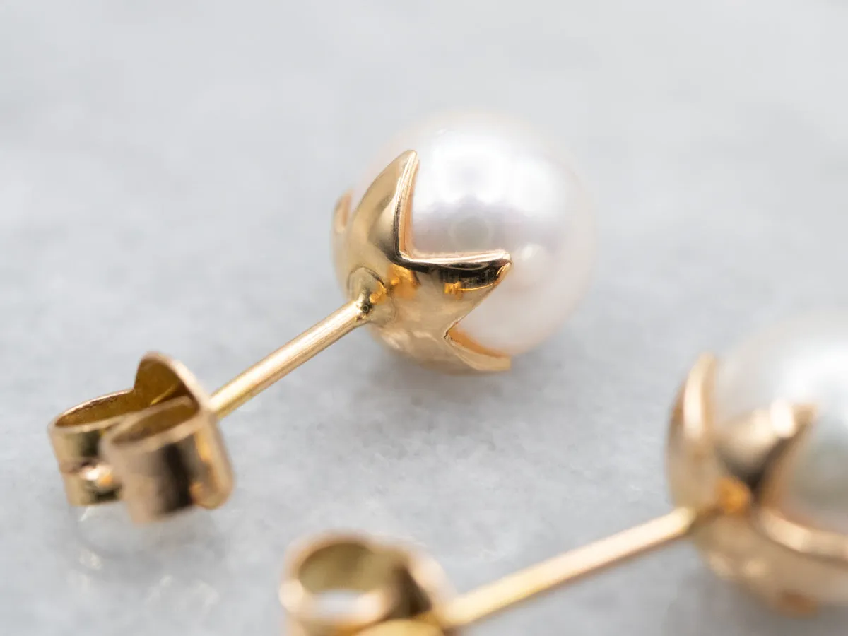 Saltwater Pearl Stud Earrings