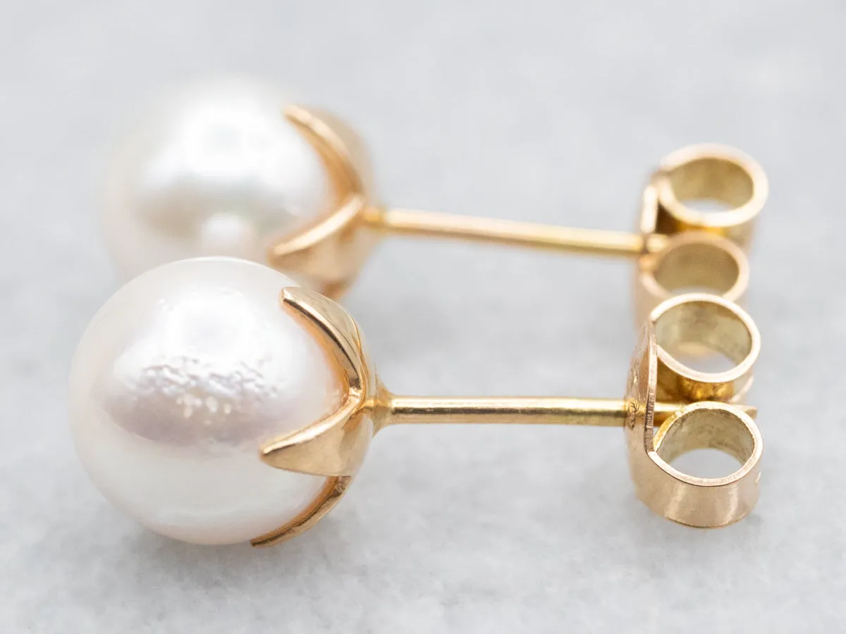 Saltwater Pearl Stud Earrings
