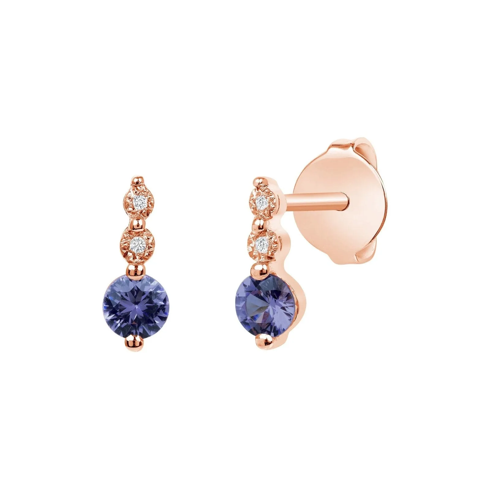 Sara Sapphire and Diamond Earrings