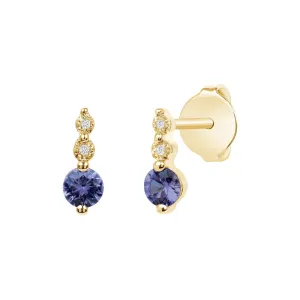 Sara Sapphire and Diamond Earrings