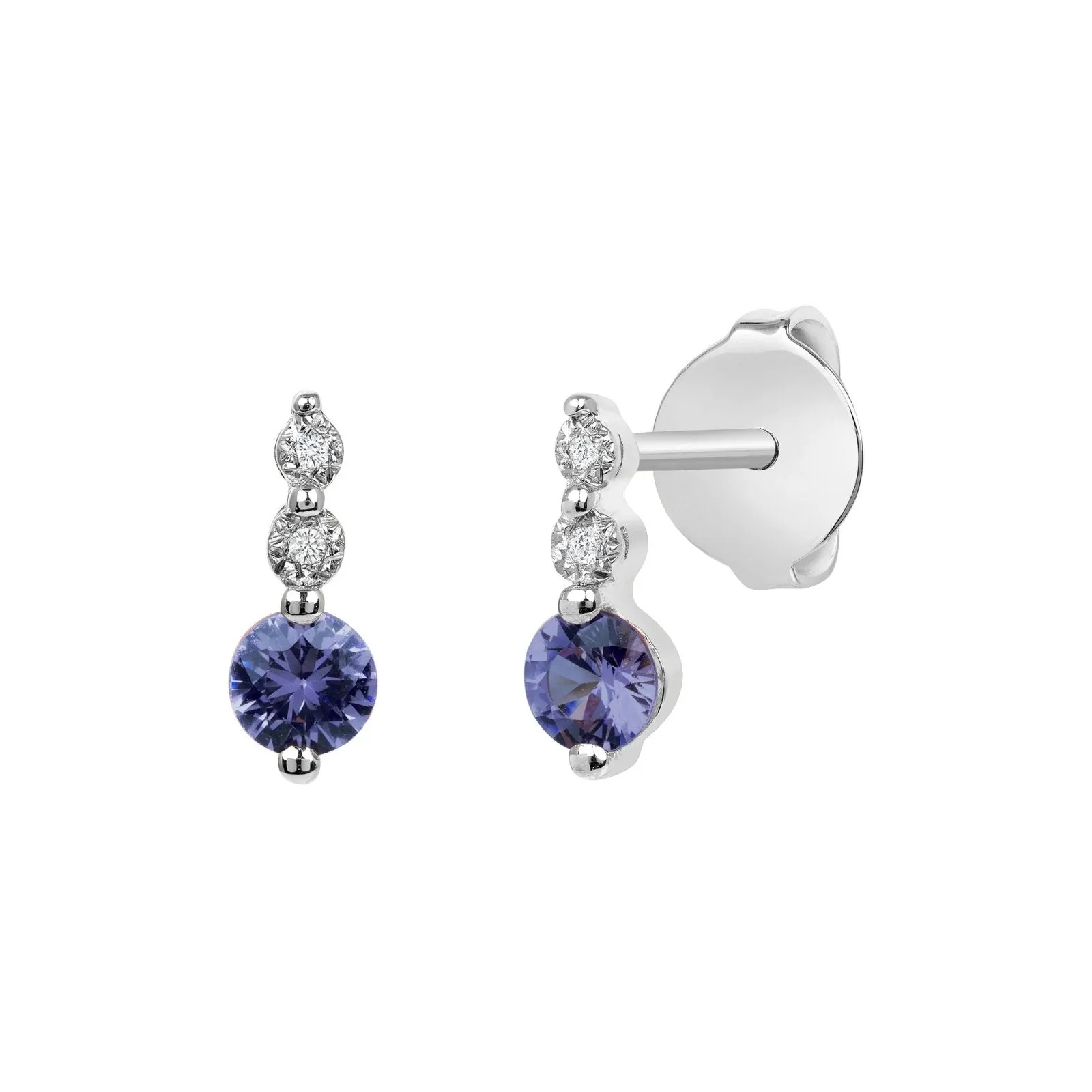 Sara Sapphire and Diamond Earrings