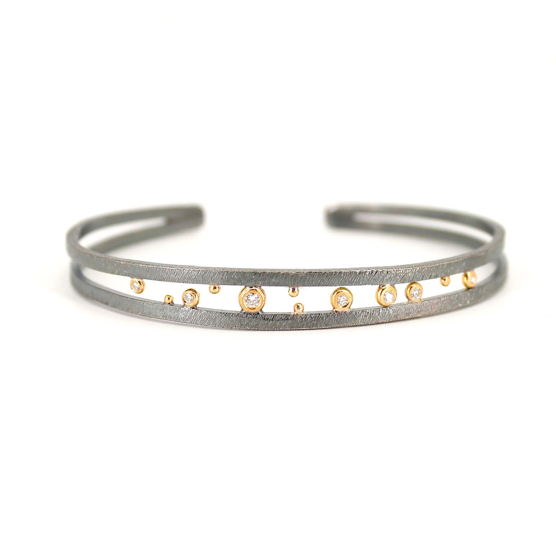 Scattered Diamond Cuff Bracelet