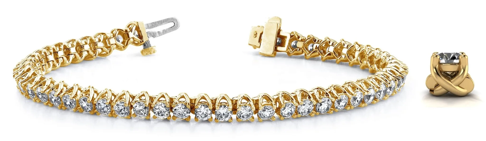 Scoop Link Diamond Strand Lab-Grown Diamond Tennis Bracelet with 4.94 ct.(finished) 2.9mm