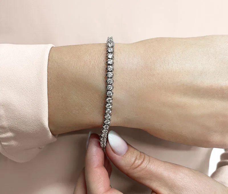 Scoop Link Diamond Strand Lab-Grown Diamond Tennis Bracelet with 4.94 ct.(finished) 2.9mm