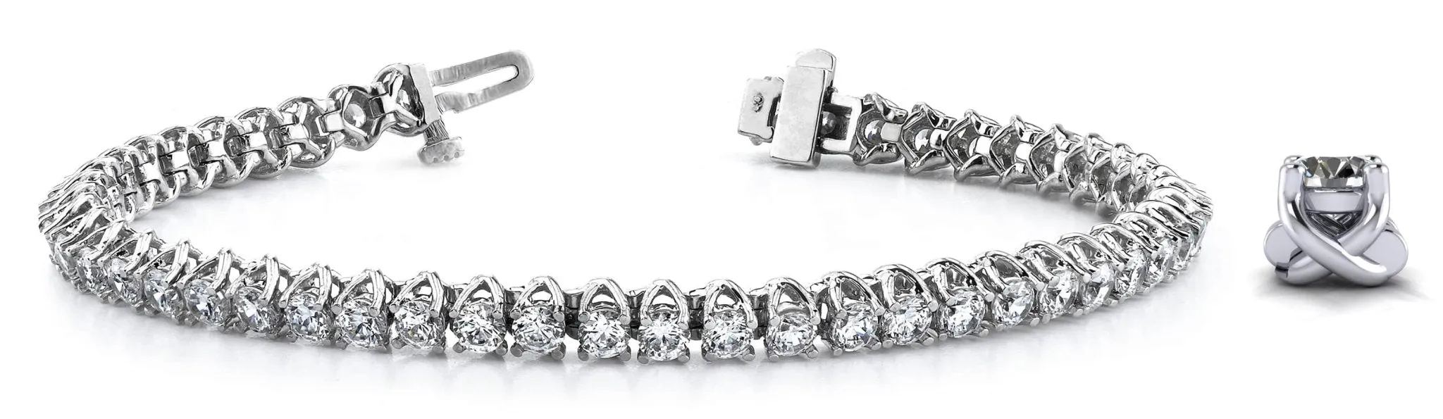Scoop Link Diamond Strand Lab-Grown Diamond Tennis Bracelet with 4.94 ct.(finished) 2.9mm