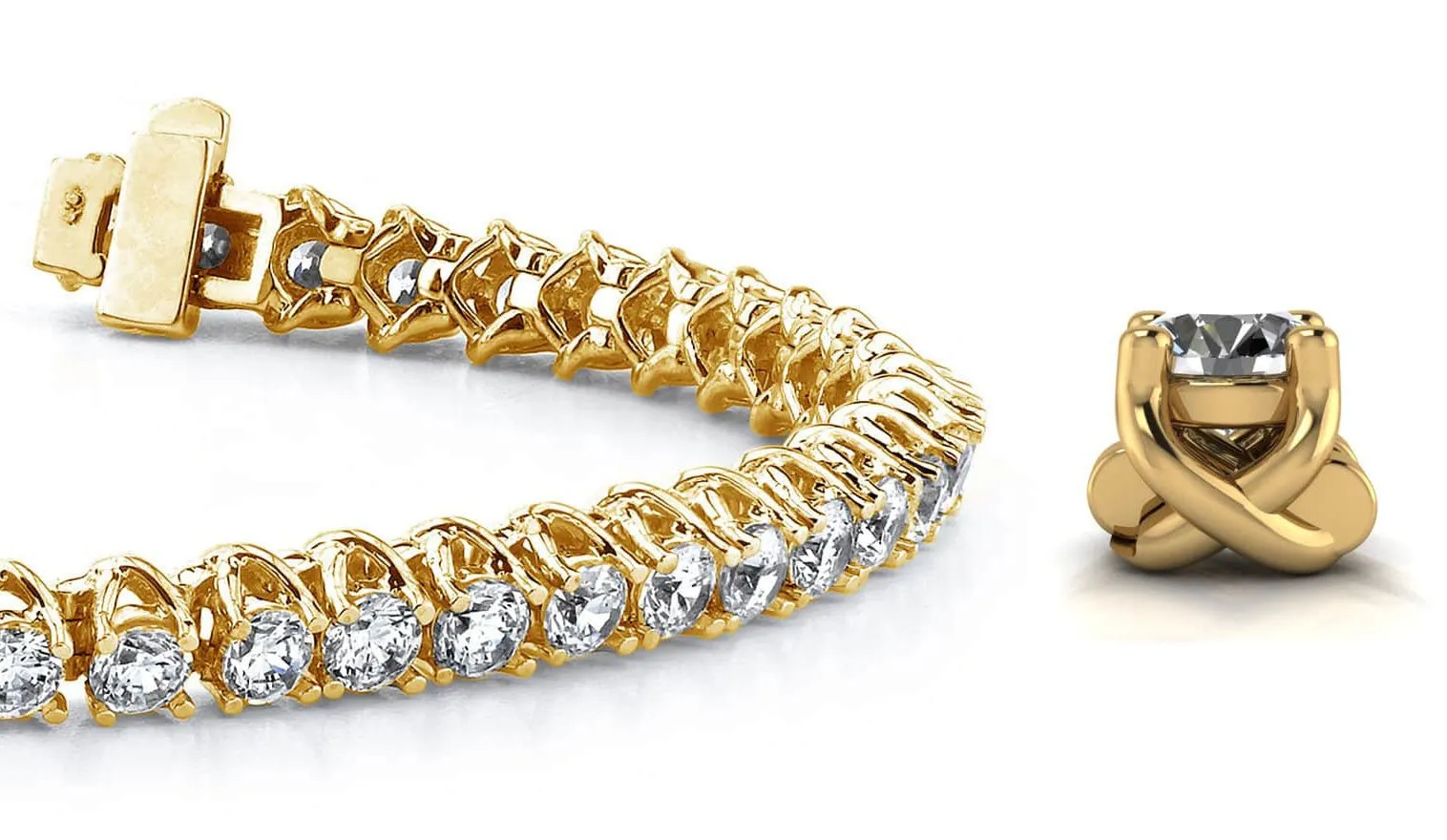 Scoop Link Diamond Strand Lab-Grown Diamond Tennis Bracelet with 4.94 ct.(finished) 2.9mm