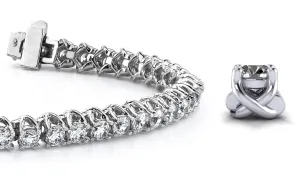 Scoop Link Diamond Strand Lab-Grown Diamond Tennis Bracelet with 4.94 ct.(finished) 2.9mm