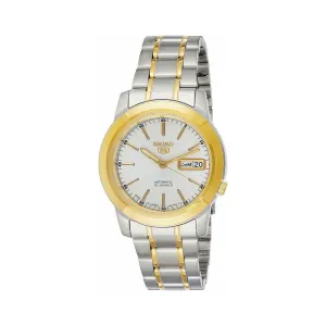 Seiko Men's Automatic Watch SNKE54J Silver and Gold Stainless Steel Strap