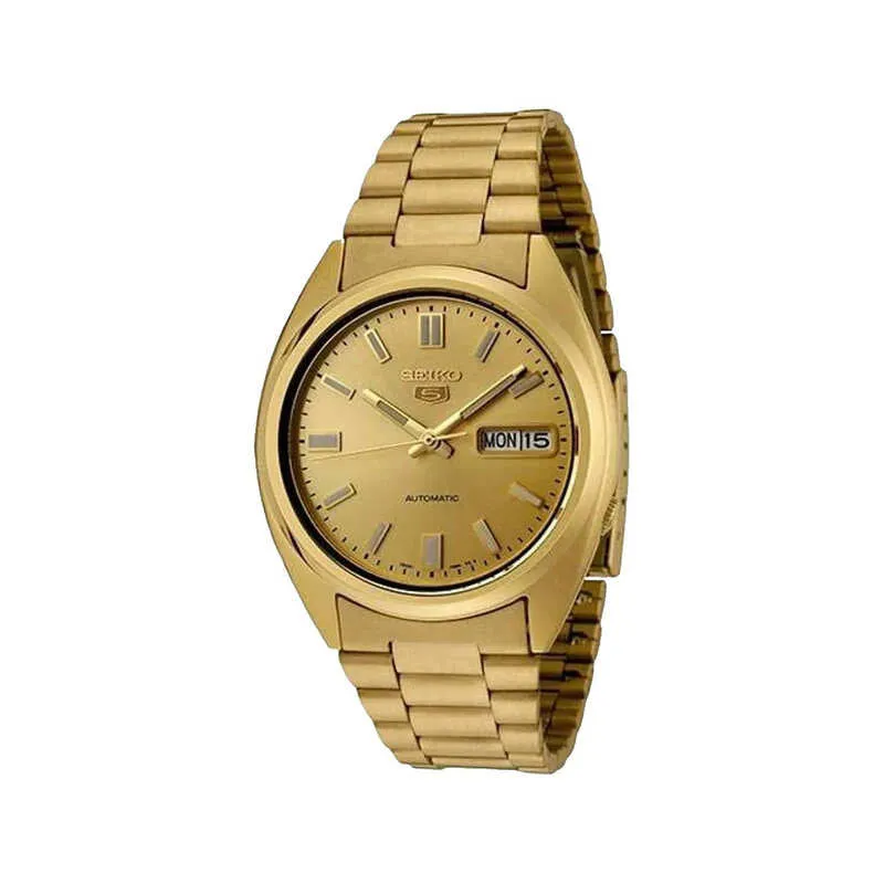 Seiko Men's Automatic Watch SNXS80K1 Gold Stainless Steel Strap