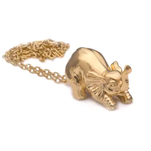 Selous Gold Elephant Pendant Necklace