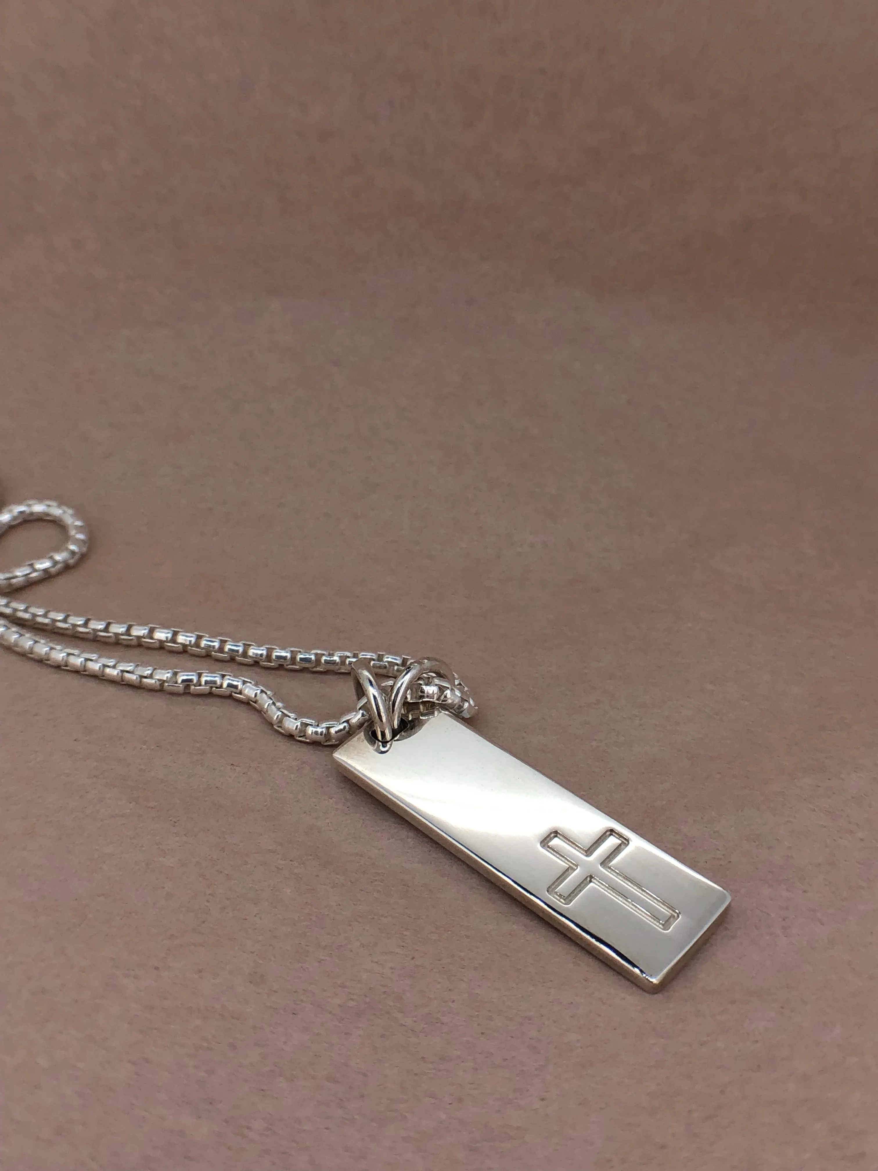 Set Your Bar Sterling Silver Cross