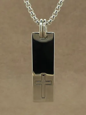 Set Your Bar Sterling Silver Cross