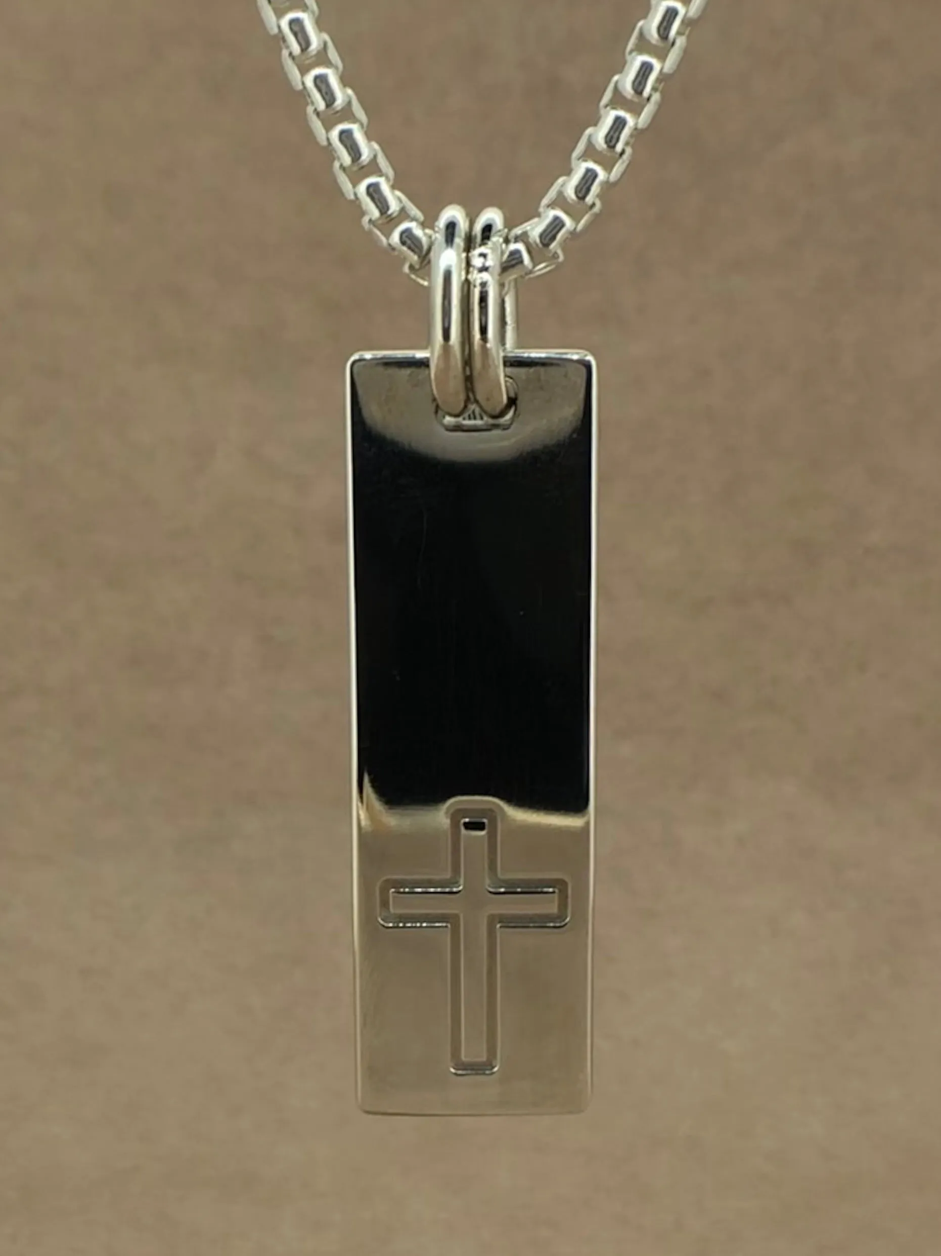 Set Your Bar Sterling Silver Cross