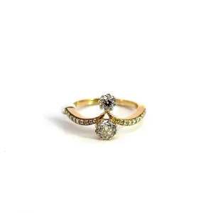 Sethi Couture Double Old Mine Cut Engagement Ring