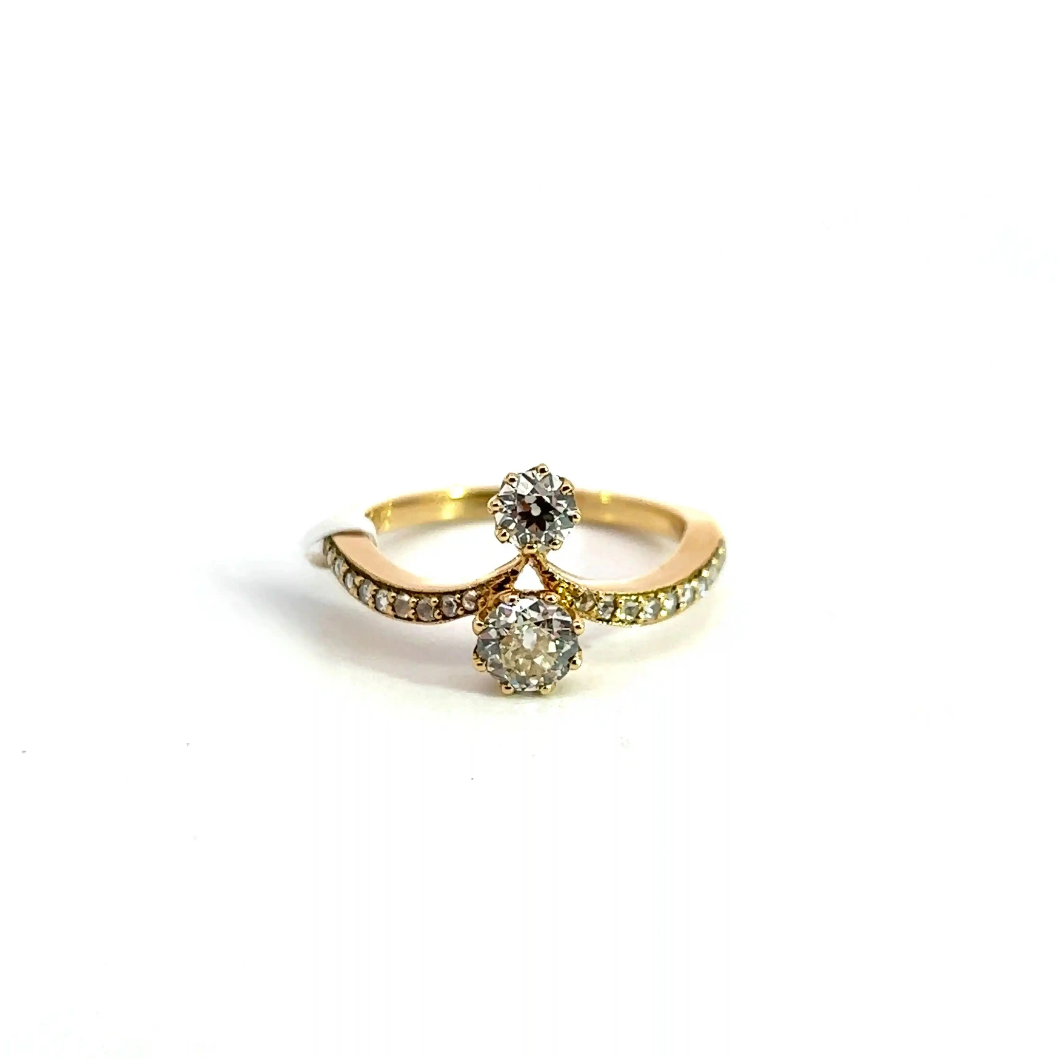Sethi Couture Double Old Mine Cut Engagement Ring