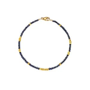 Sethi Couture Noir Black Diamond and Gold Bracelet