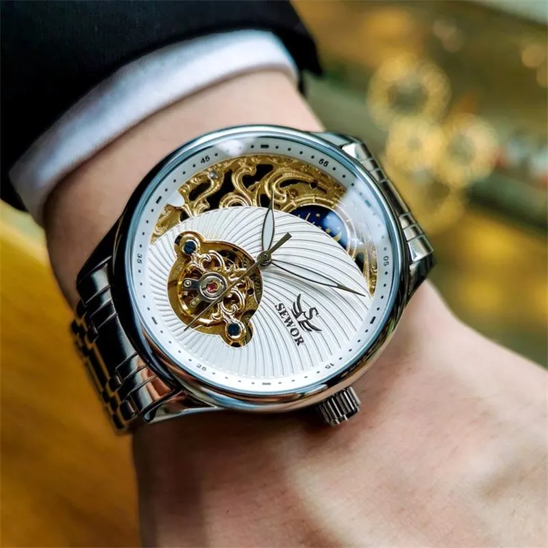 SEWOR Retro Mechanical Mens Watch