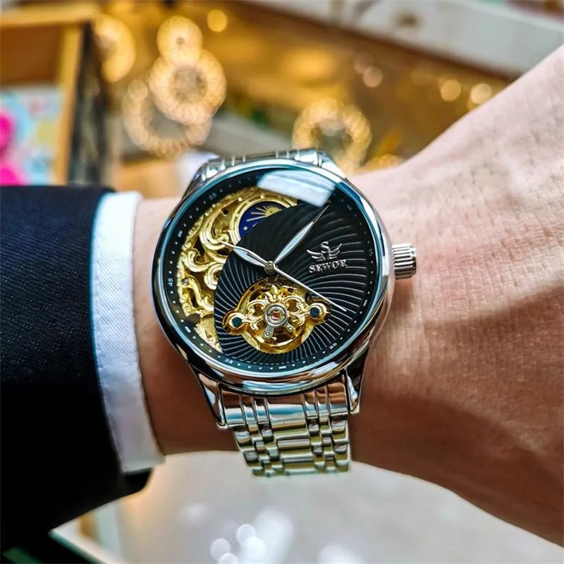 SEWOR Retro Mechanical Mens Watch