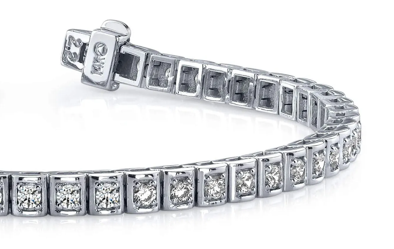 Shadow Box Diamond Bracelet with 3.06 ct.(finished) 2.5mm