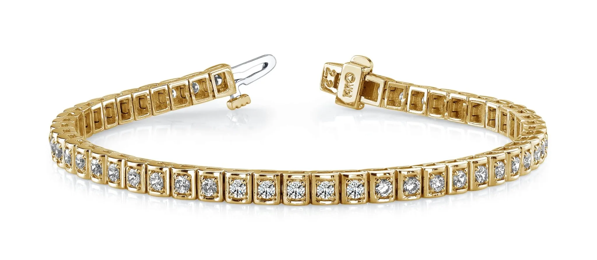 Shadow Box Diamond Bracelet with 3.06 ct.(finished) 2.5mm