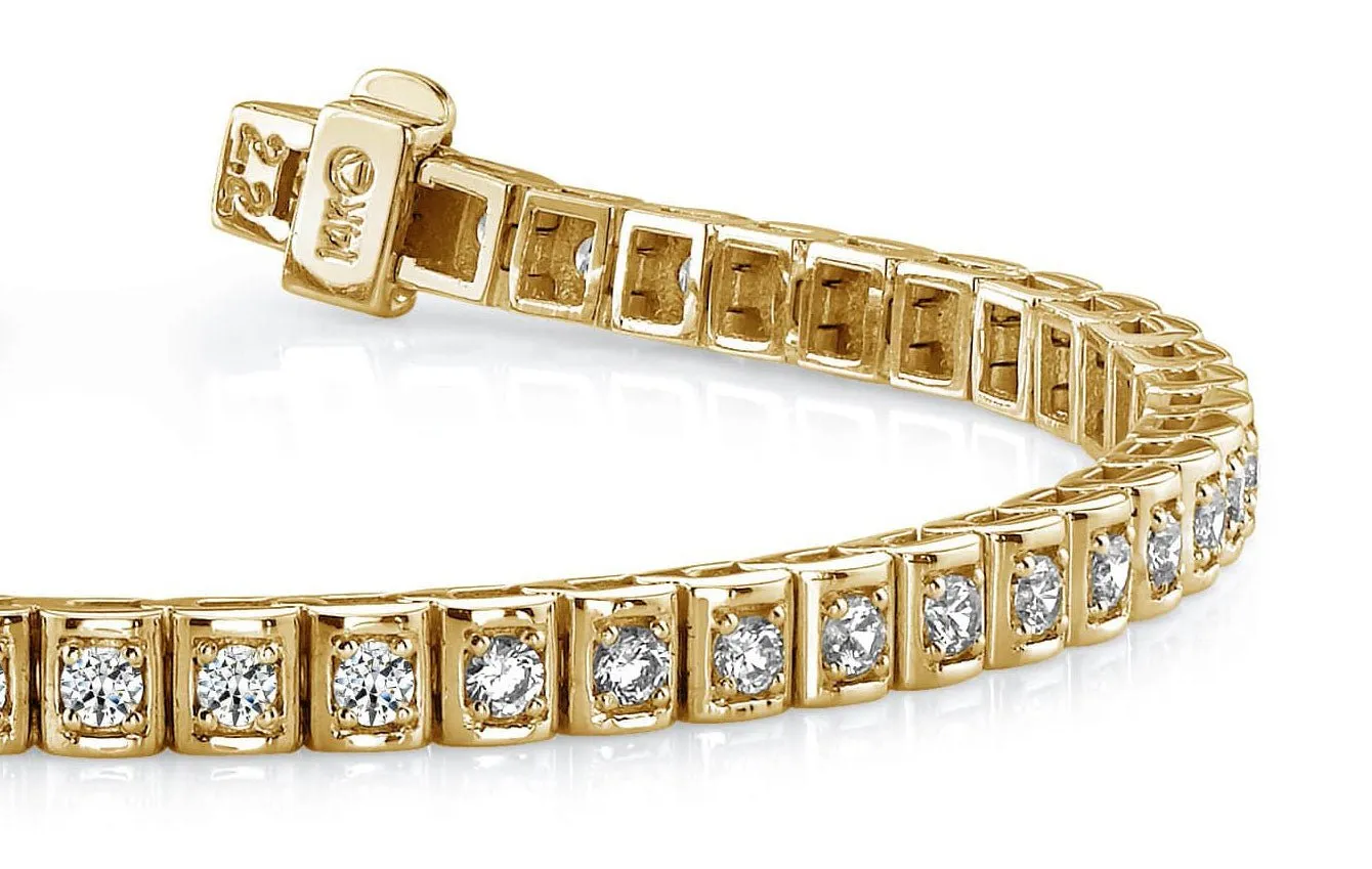 Shadow Box Diamond Bracelet with 3.06 ct.(finished) 2.5mm
