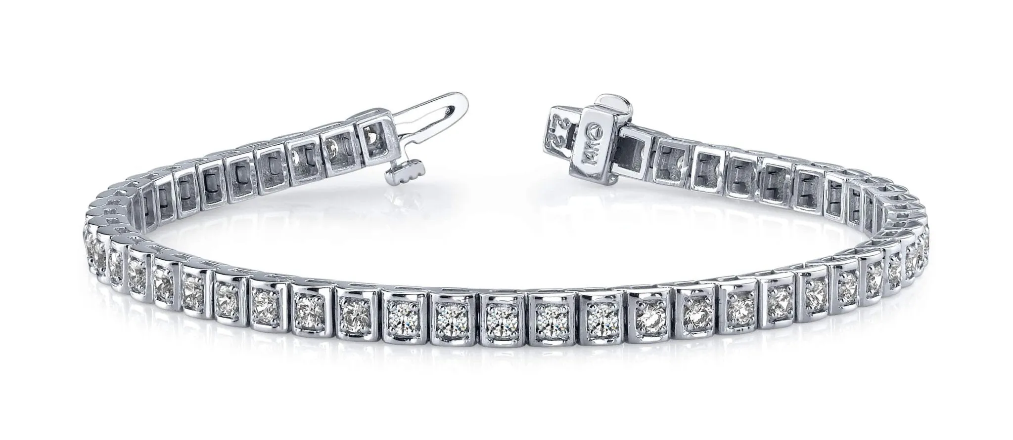 Shadow Box Diamond Bracelet with 3.06 ct.(finished) 2.5mm
