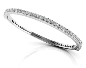 Shared Prong Oval Diamond Bangle with 2.02 ct.(finished) 2.5mm