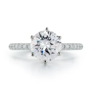 Signature "Avery" Pave 6 Prong Diamond Engagement Ring